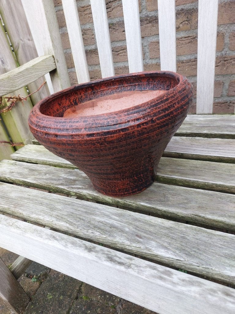 bloempot h 18, cm rond 26 cm., Ophalen, Gebruikt, Rond, Aardewerk