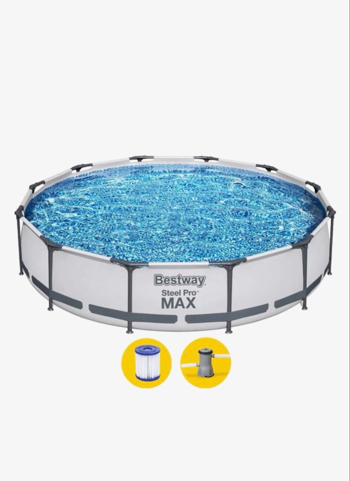 Zwembad Bestway Steel Pro MAX 3.66m x 76cm, Ophalen, Minder dan 80 cm, Rond, 300 cm of meer