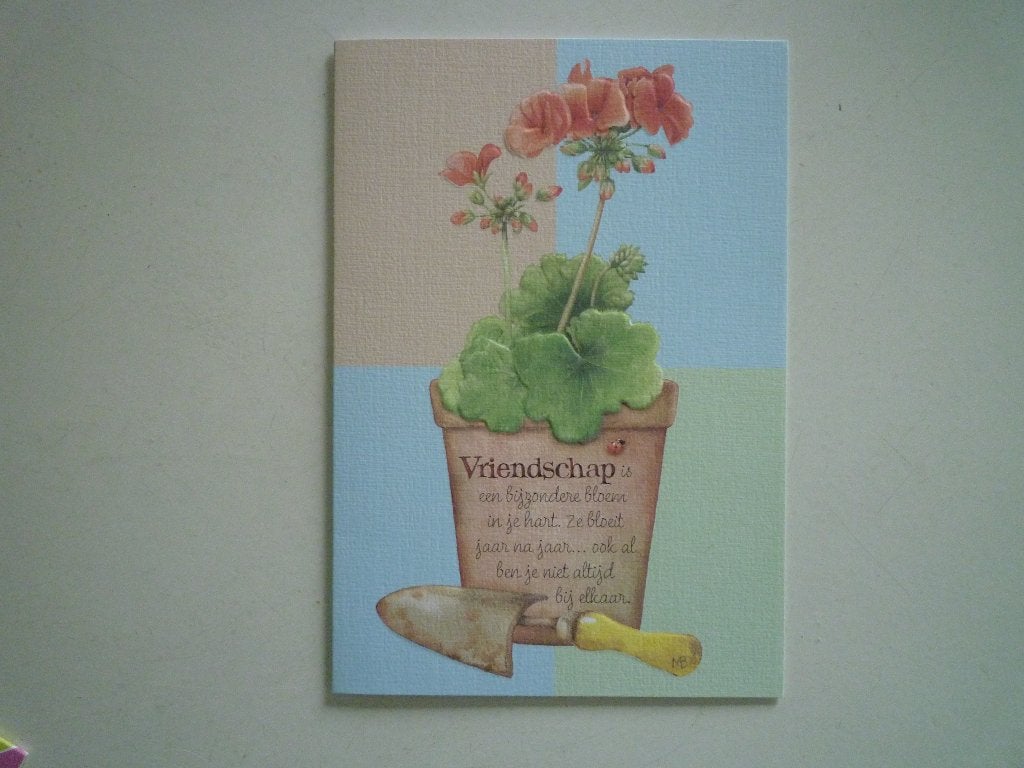 Marjolein Bastin kaart Geranium bloemen, Ophalen of Verzenden, Voor 1920, Overige thema's