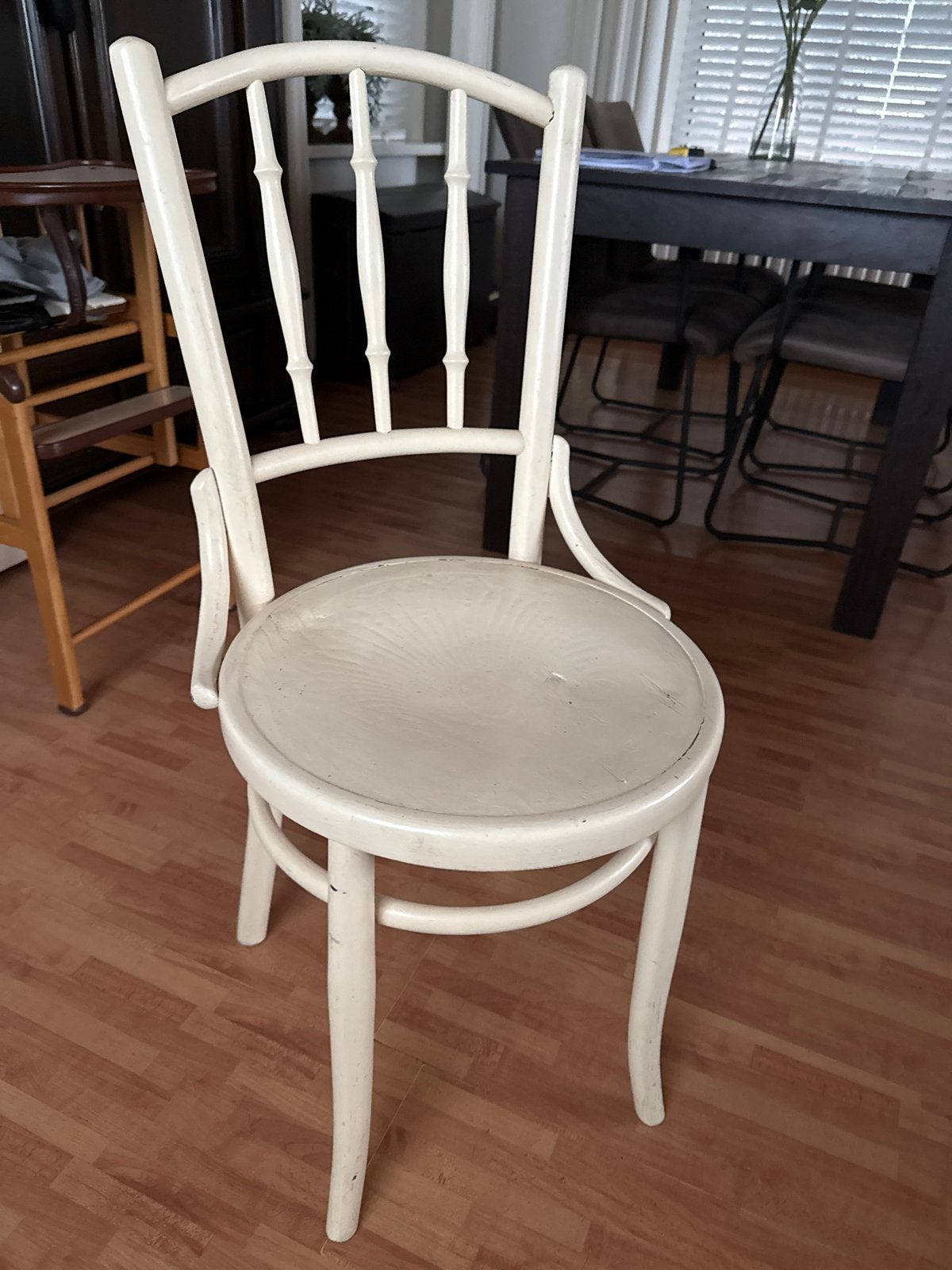 Vintage Thonet stoel - Crème wit, Ophalen, Gebruikt, Wit, Eén