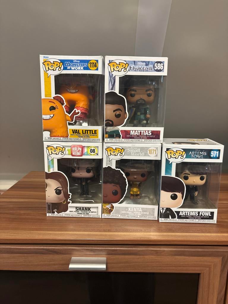 5 Disney Funko Pops: Monsters, Frozen, Ralph, Small World, A, Kinderen en Baby's, Ophalen of Verzenden, Zo goed als nieuw