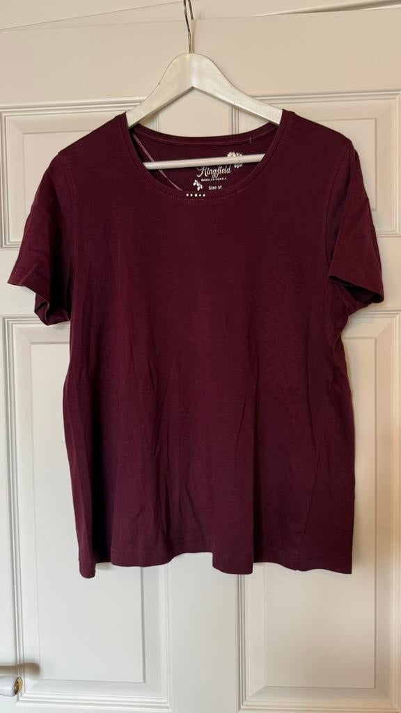Charles Vögele wijnrood t-shirt maat M, Kleding | Dames, T-shirts, Maat 38/40 (M), Charles Vogele, Ophalen of Verzenden, Zo goed als nieuw