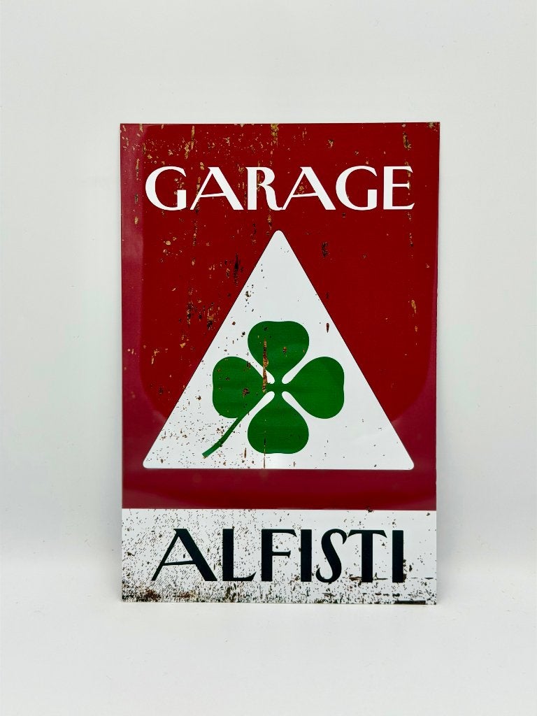 Alfisti bord | Alfa Romeo GTV 916 Spider 147 GTA Giulia mito, Verzamelen, Merken en Reclamevoorwerpen, Verzenden, Nieuw, Reclamebord