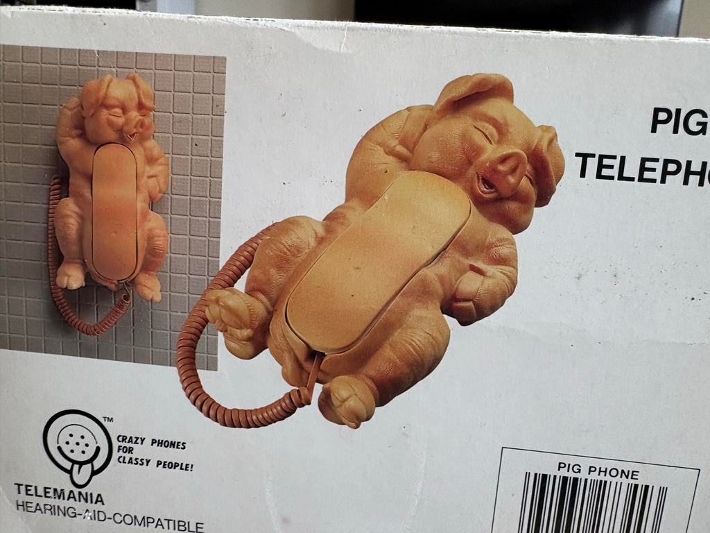 Vintage Teletania Pig Phone - Varkens Telefoon, Telecommunicatie, Vaste telefoons | Handsets en Draadloos, Zo goed als nieuw, 1 handset
