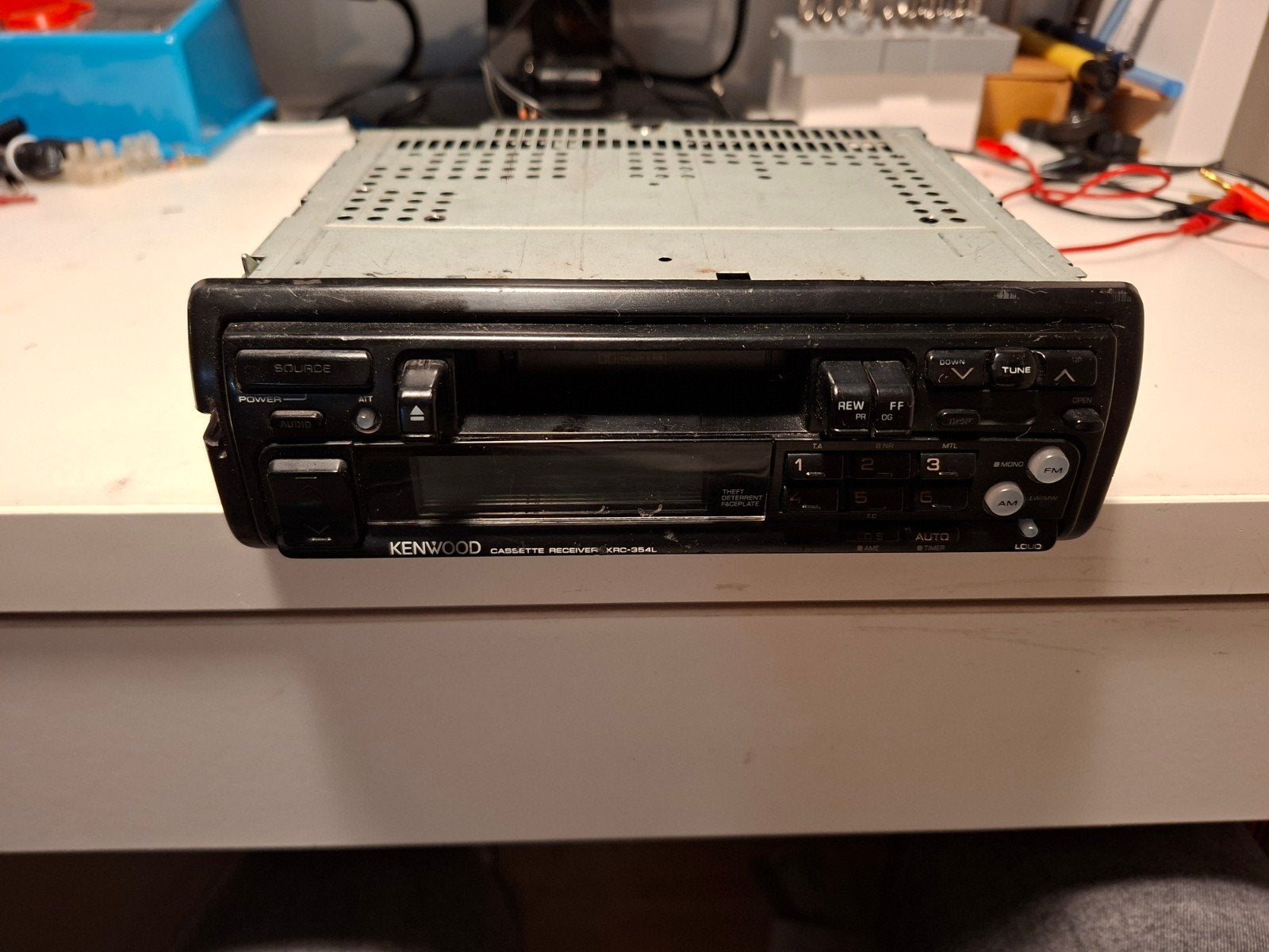 KENWOOD KRC-354L autoradio met geserviced cassettedeck, Ophalen of Verzenden, Gebruikt