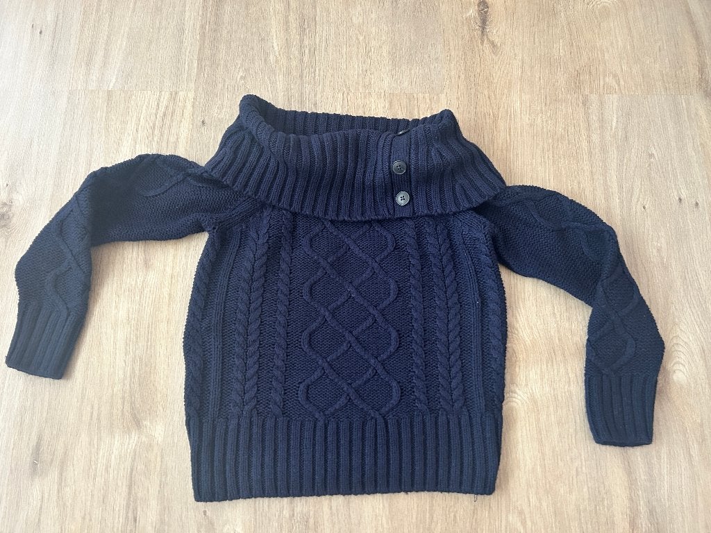 Zgan leuke trui met boothals, Ophalen of Verzenden, Zo goed als nieuw, Maat 38/40 (M), Blauw