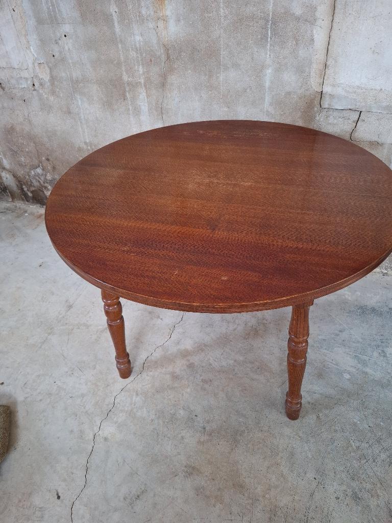 ronde eettafel met tussenstuk, Ophalen, Gebruikt, Vier personen, 100 tot 150 cm