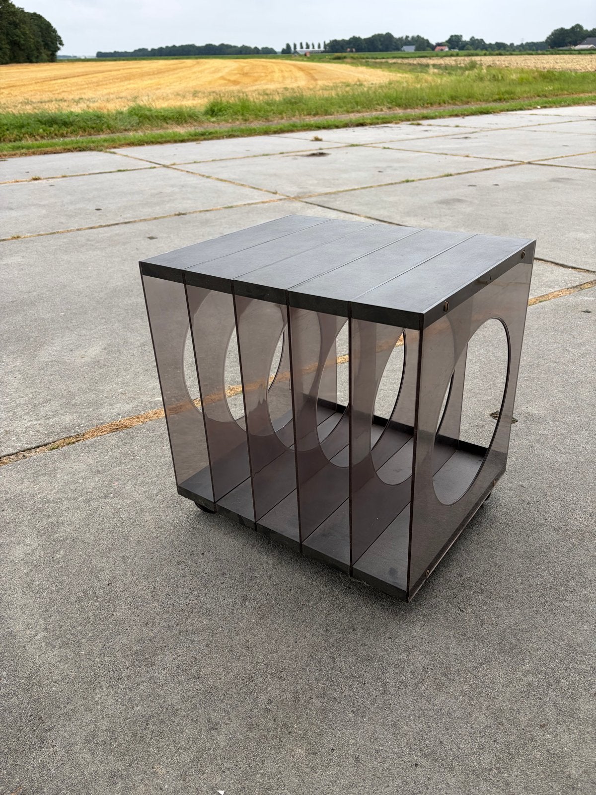 LP Houder op Wielen - Kunststof, Ophalen, Gebruikt, Kunststof, Cd's