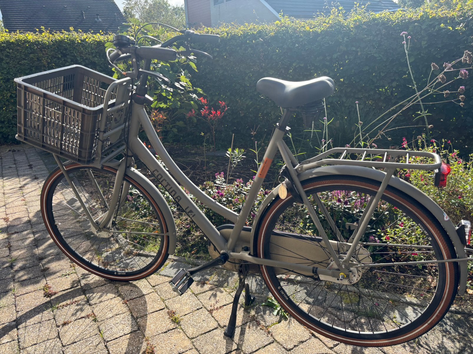 Cortina Solid U4 Transport Quarz Grey Matt- 3 versnellingen, Ophalen, Gebruikt, 56 cm of meer, Handrem