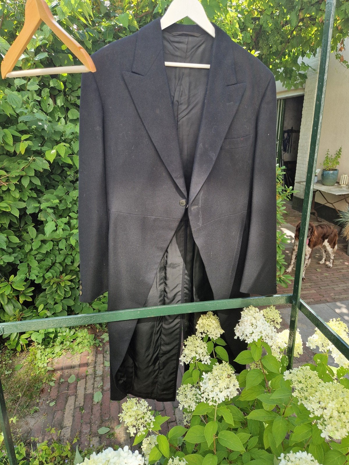Nette zwarte jacquet, maat 52, voor lange heren, Maat 52/54 (L), Onbekend, Zwart, Ophalen of Verzenden