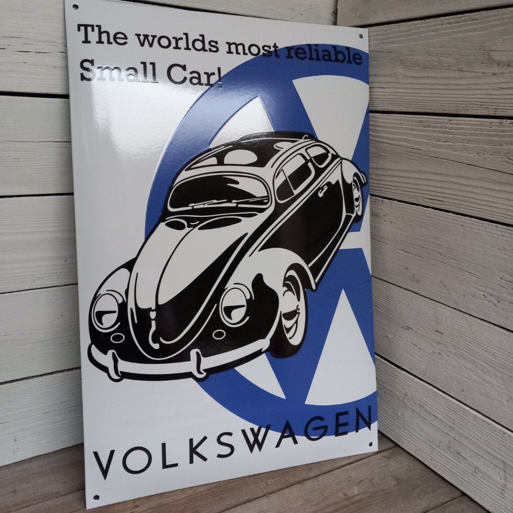 Emaille bord “VOLKSWAGEN”, 60x40 cm., Verzamelen, Reclamebord, Onbekend, Ophalen of Verzenden, Zo goed als nieuw