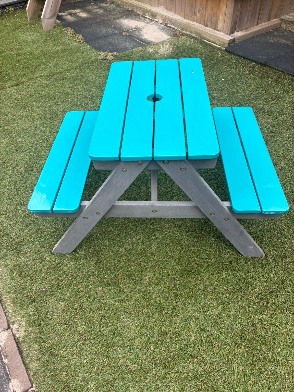 Leuke picknickbank voor kinderen, Gebruikt, Rechthoekig, Hout, Ophalen
