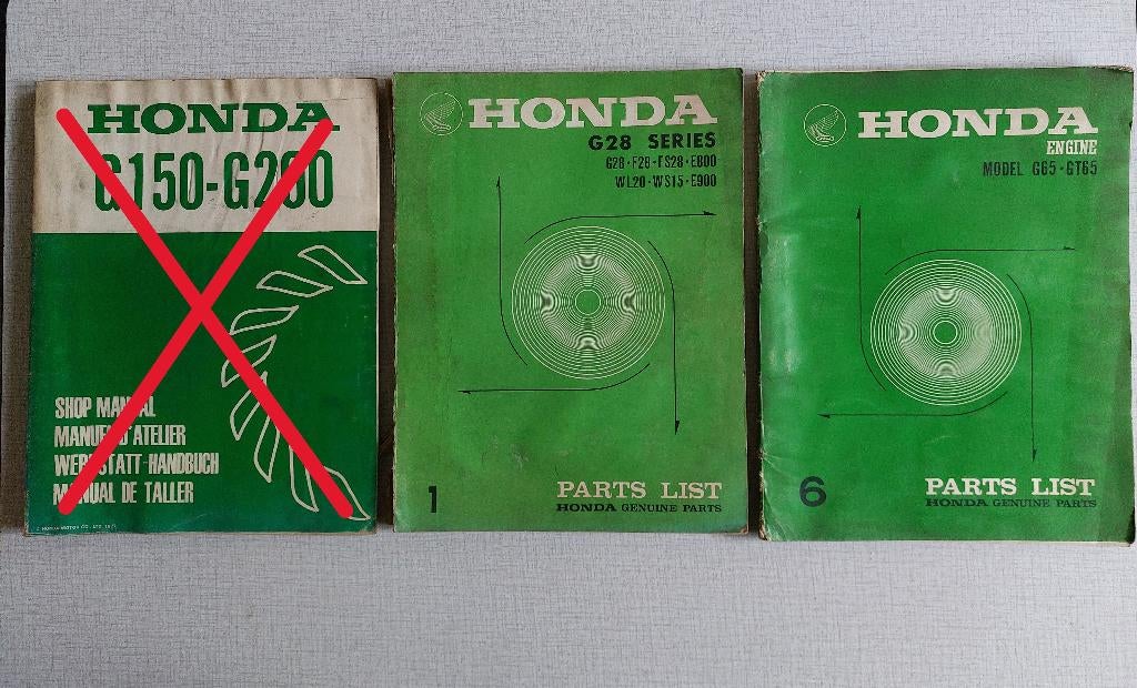 Diverse HONDA werkplaatshandboeken en onderdelenboeken, Motoren, Ophalen of Verzenden, Honda
