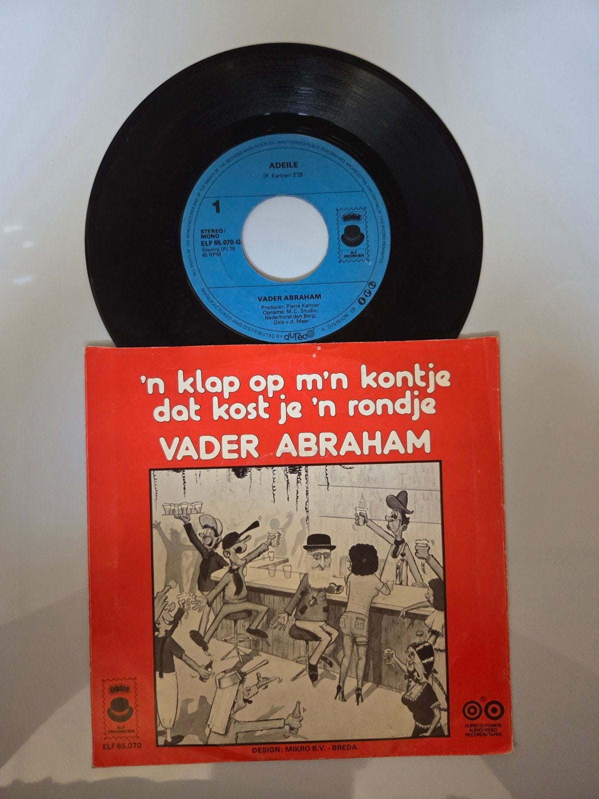 Vader Abraham - Adeile, Cd's en Dvd's, Vinyl Singles, Ophalen of Verzenden, Gebruikt, 7 inch, Nederlandstalig