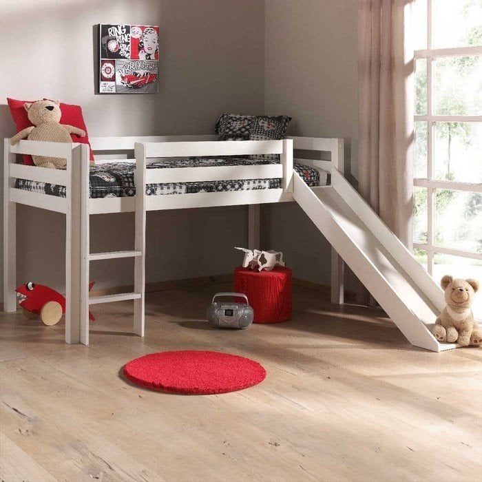 Halfhoogslaper met glijbaan, Kinderen en Baby's, Kinderkamer | Stapelbedden en Hoogslapers, Ophalen of Verzenden, Zo goed als nieuw