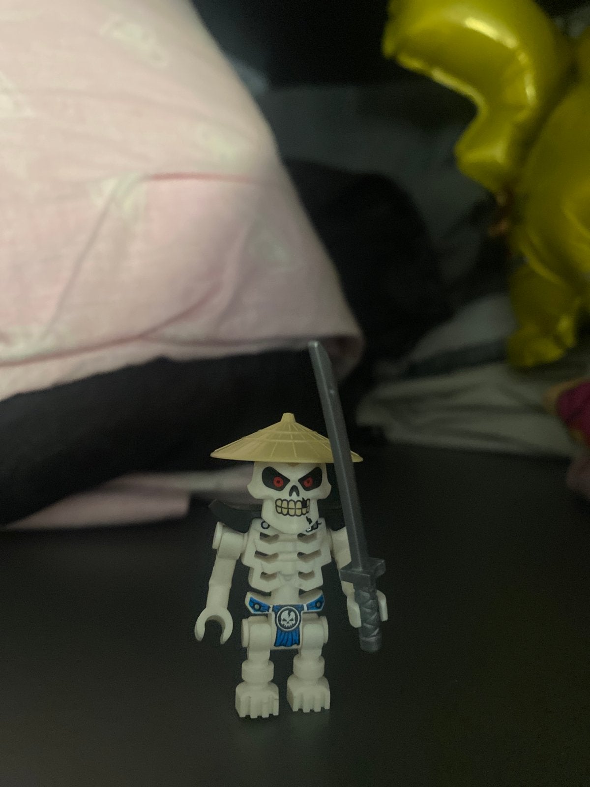 Lego Ninjago skelet minifiguur met zwaard en hoed, Ophalen of Verzenden, Zo goed als nieuw, Overige merken