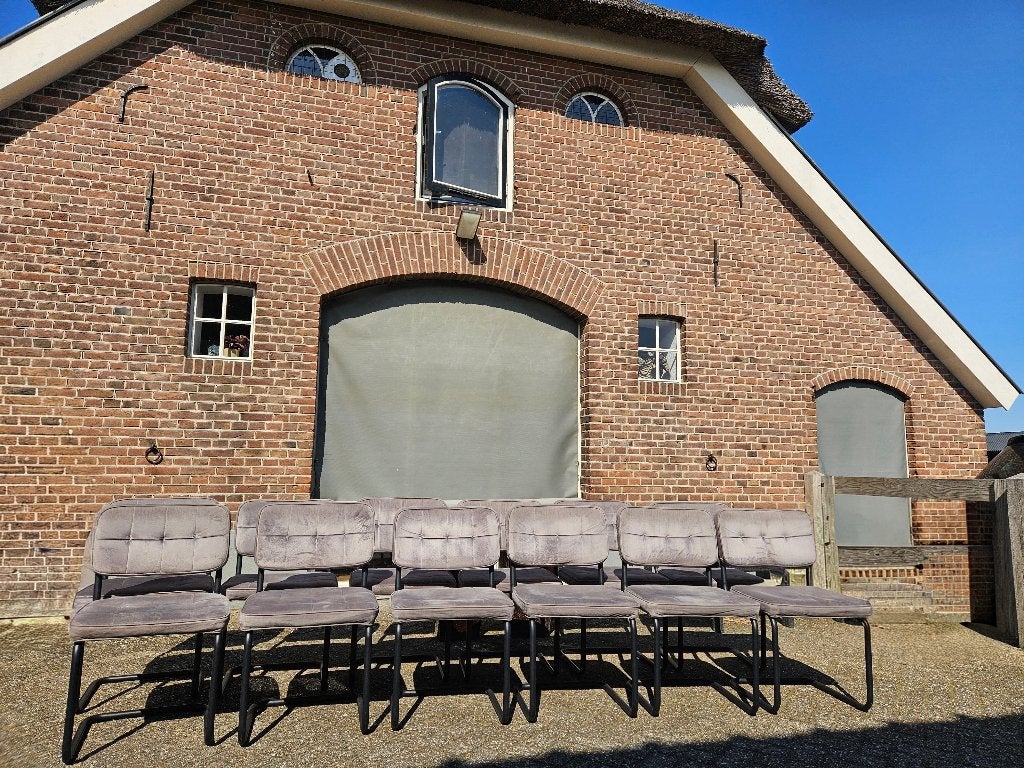 Eetkamerstoelen 4/6 stuks, Ophalen, Zo goed als nieuw, Grijs, Vijf, Zes of meer stoelen