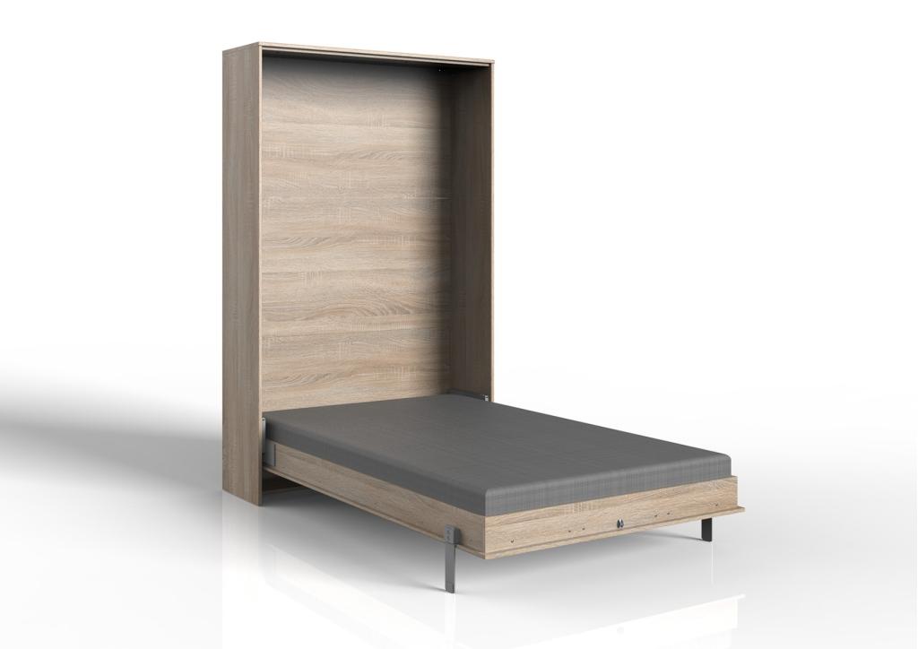 Juist opklapbed verticaal - 120x200 - Eikenkleur, Niet ingevuld, Niet ingevuld, Niet ingevuld