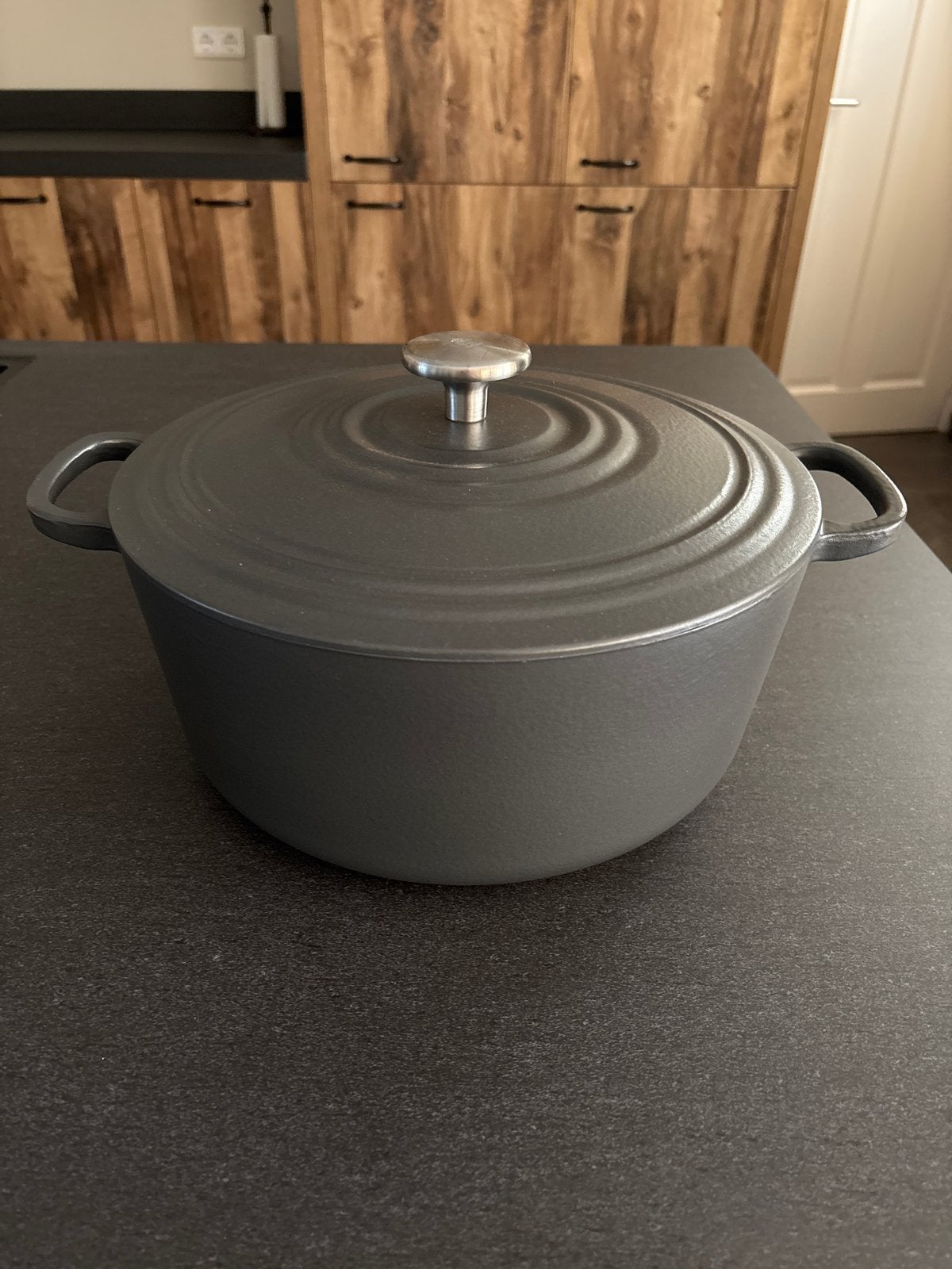 BK Braadpan Gietijzer - Half jaar gebruikt, Huis en Inrichting, Keuken | Potten en Pannen, Gebruikt, Met deksel, BK, Ophalen of Verzenden
