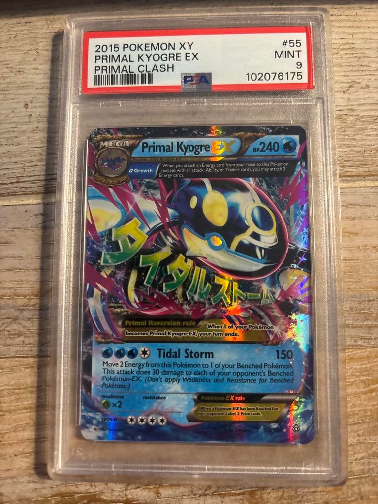 2015 Pokemon XY Primal Kyogre EX Primal Clash PSA 9, Hobby en Vrije tijd, Verzamelkaartspellen | Pokémon, Ophalen of Verzenden