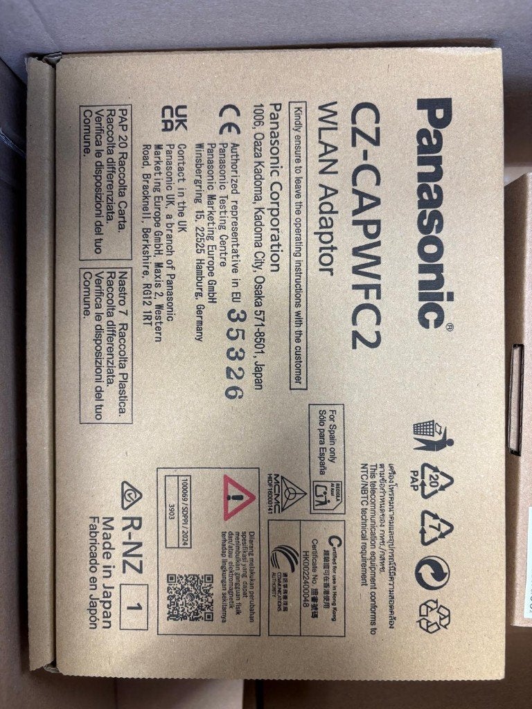 Panasonic CZ-CAPWFC2 PACi WiFi-module, Verzenden, Nieuw, Luchtbehandeling-accessoire