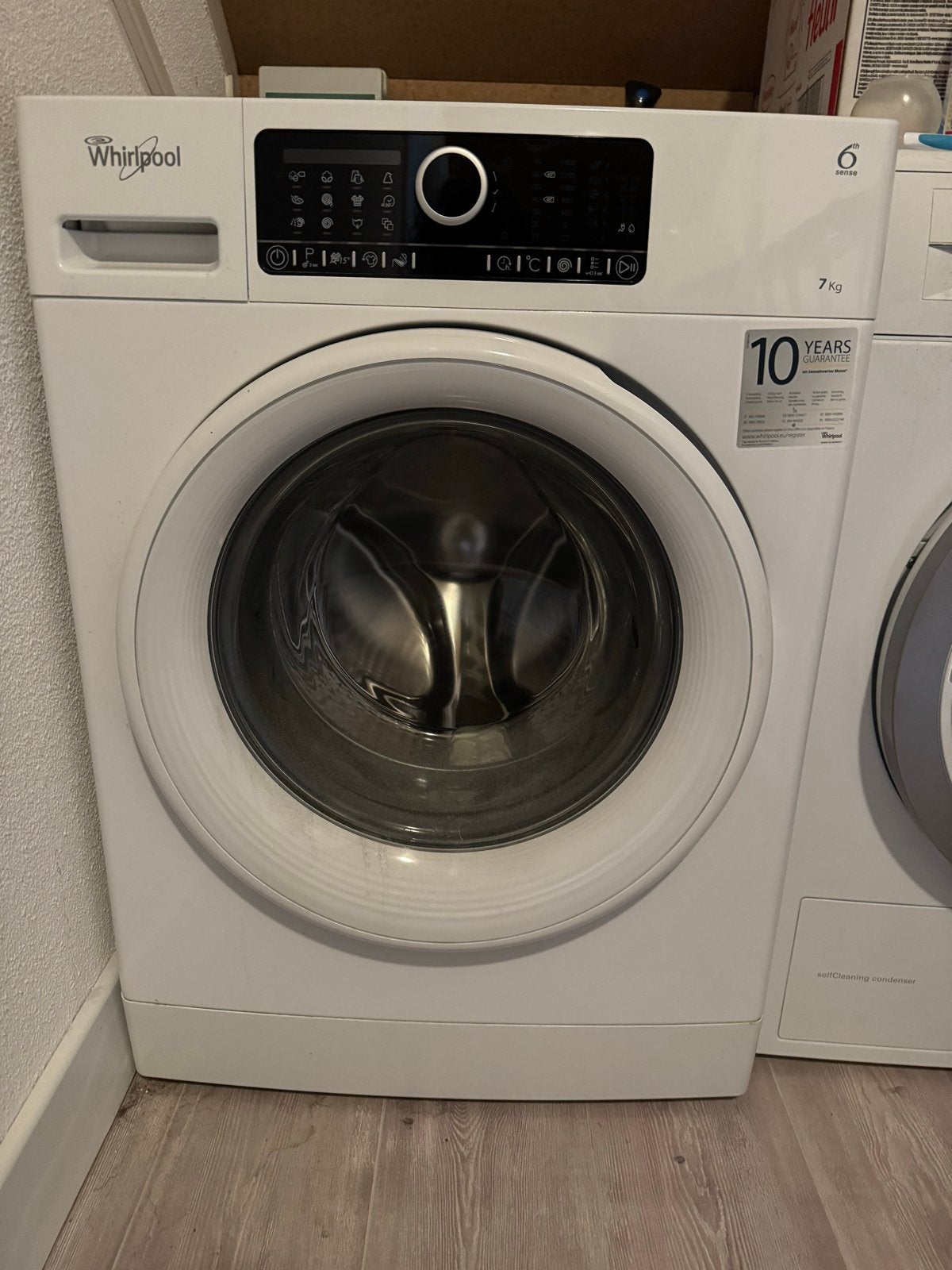 Whirlpool 6th sense Wasmachine 7KG - Zeer Goede Staat, Ophalen, Gebruikt, Voorlader, 85 tot 90 cm