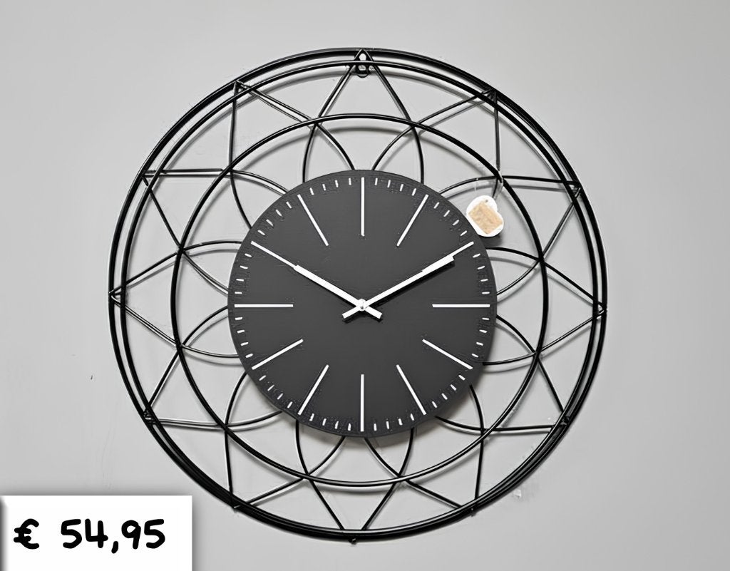 Nieuwe klok metaal doorsnede 60 cm, Huis en Inrichting, Ophalen, Overwijk Decoratie B.V. / Swiet Home, Analoog, Nieuw