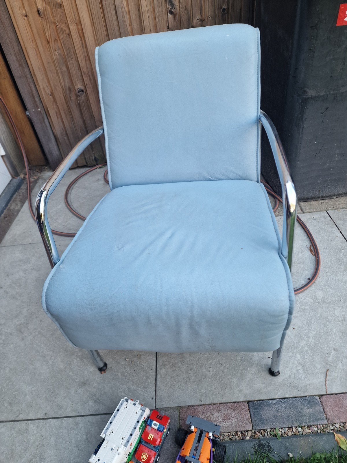 stoel blauw, Ophalen, Gebruikt, Blauw, Eén