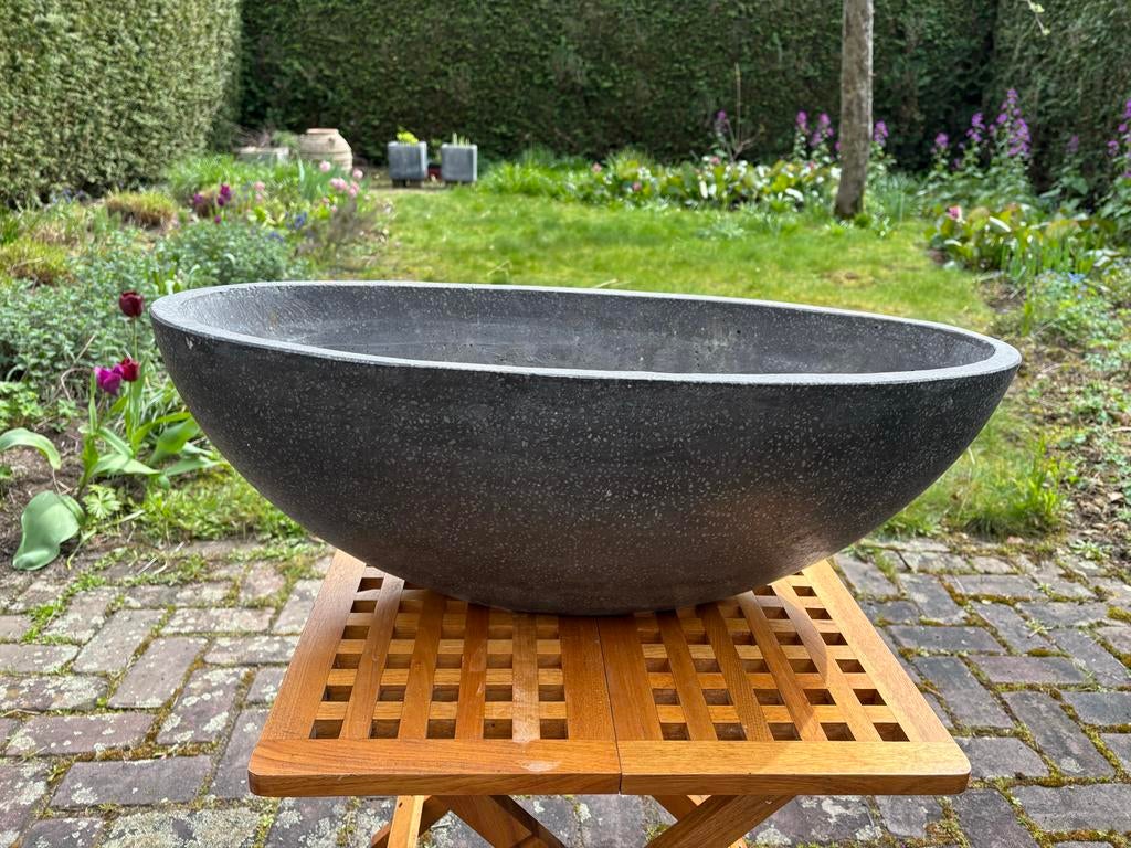Ovale plantenschaal, Tuin en Terras, Ophalen, Steen, Gebruikt, Minder dan 30 cm
