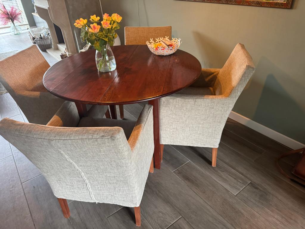 4 of 6 eettafel stoelen, Huis en Inrichting, Stoelen, Ophalen, Gebruikt, Overige kleuren, Vier