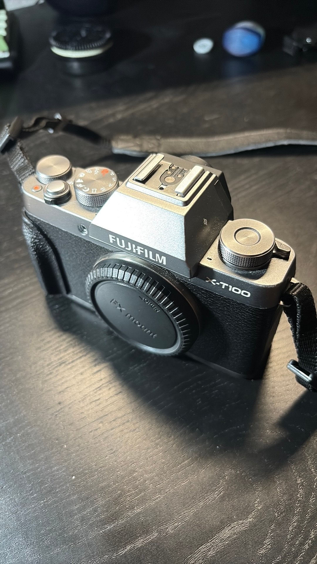 Fujifilm X-T100 Systeemcamera, Audio, Tv en Foto, Ophalen, Gebruikt, Accu, Fujifilm