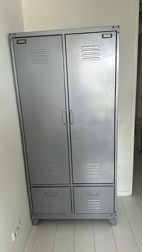 Kledingkast lockerkast grijs Woood 190 cm hoog x 90 cm breed, Ophalen, Zo goed als nieuw