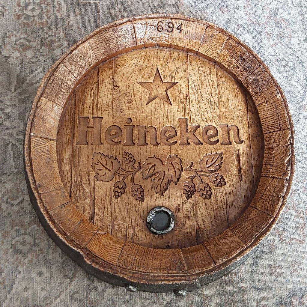 Heineken biervat deksel, Ophalen of Verzenden, Gebruikt, Reclamebord, Plaat of Schild, Heineken
