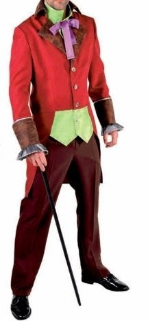 Mooi bordo rood/groen/bruin STEAMPUNK pak (nieuw), Carnaval, Nieuw, Ophalen of Verzenden, Kleding