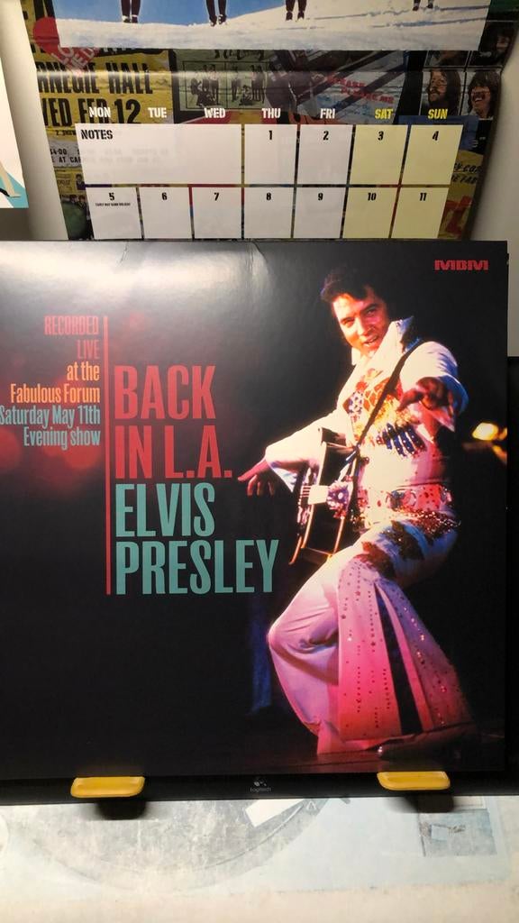 Elvis Presley Back in L.A. 1974 met fotoboek ( clear vinyl), Ophalen of Verzenden, Gebruikt, 12 inch