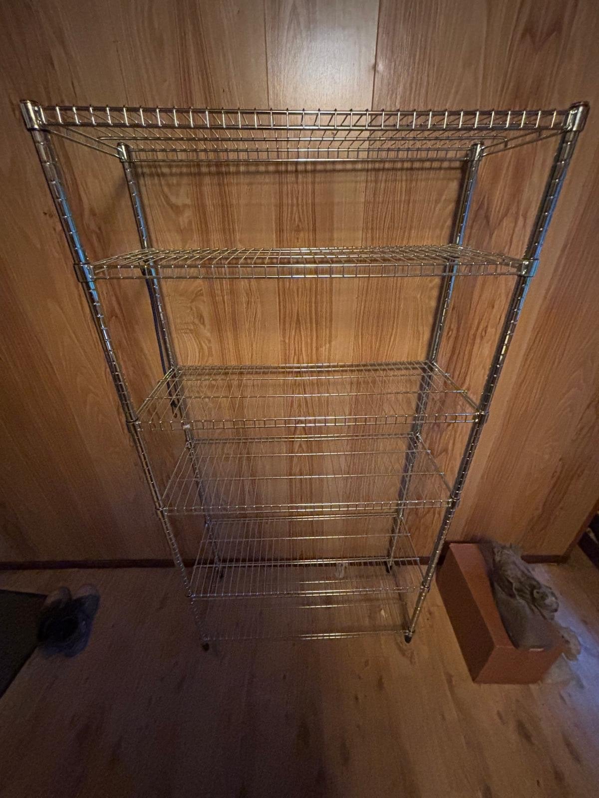 IKEA Stellingkast - Verchroomd Metaal, Ophalen, Gebruikt
