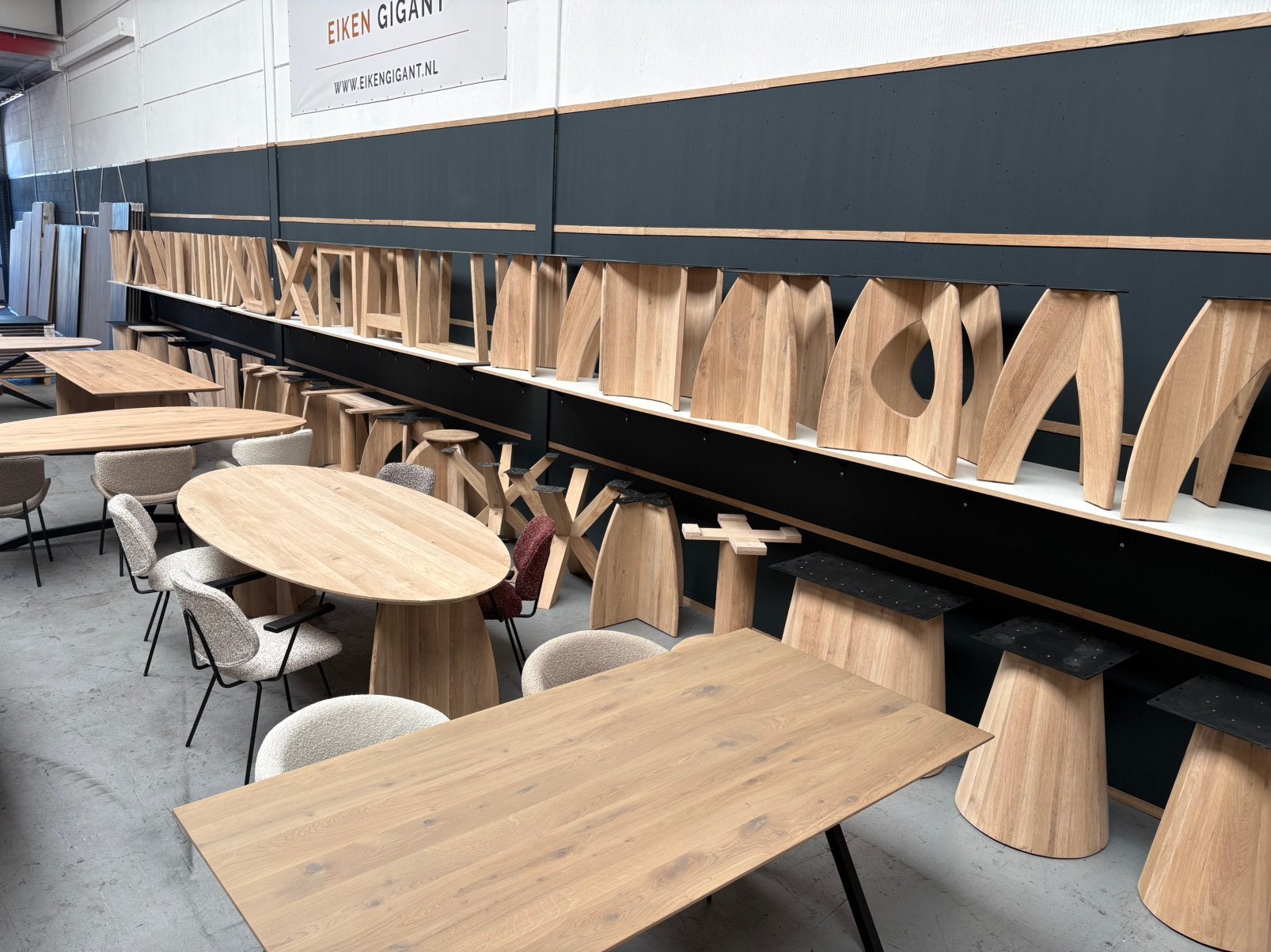 Eiken tafel zelf samenstellen | 750+ bladen op voorraad