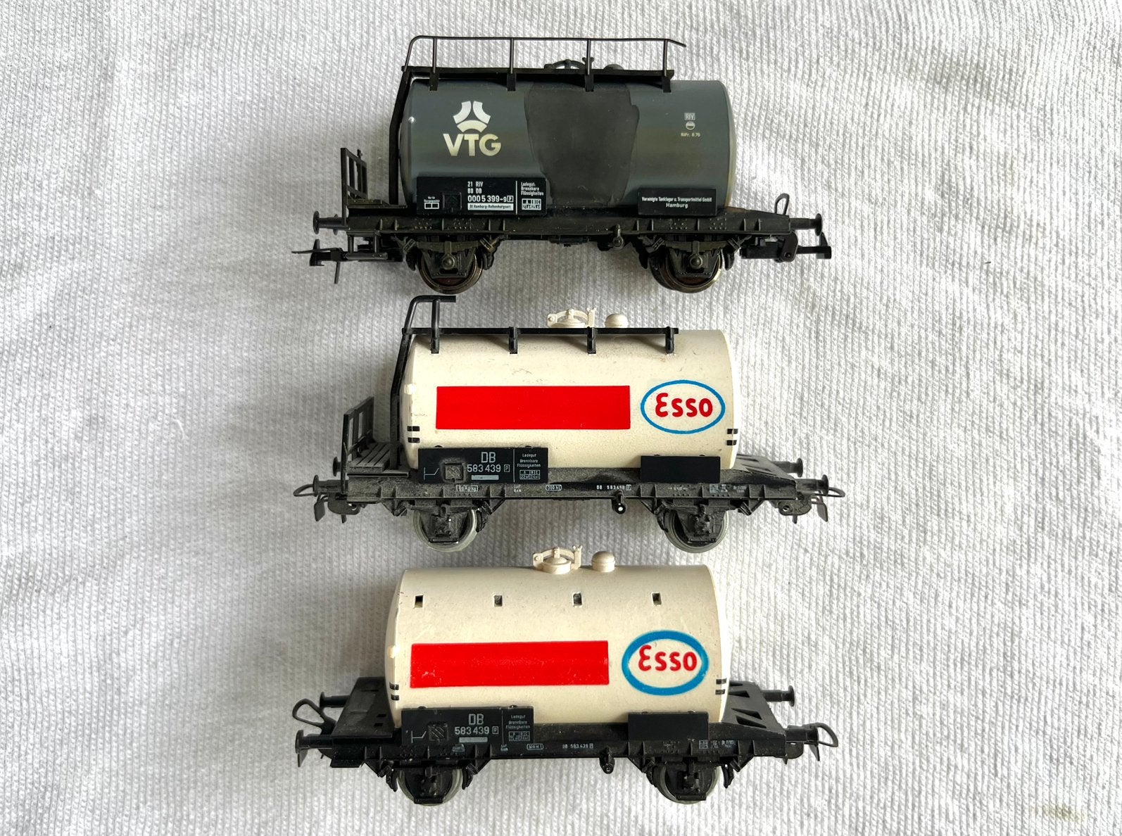 3x Piko DB Esso/VTG ketelwagons H0, Gebruikt, Gelijkstroom, Wagon, Piko