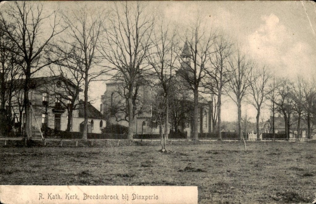 Breedenbroek - R. Kath. Kerk - bij Dinxperlo, Verzamelen, Ophalen of Verzenden, Voor 1920, Gelopen, Gelderland