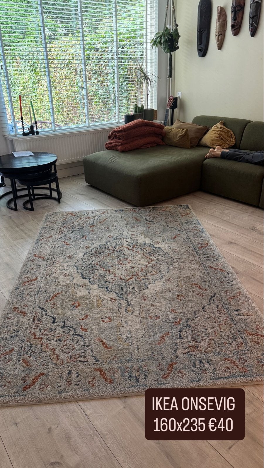 IKEA ONSEVIG Vloerkleed 160x235 in nette staat, Ophalen, 150 tot 200 cm, 200 cm of meer, Zo goed als nieuw