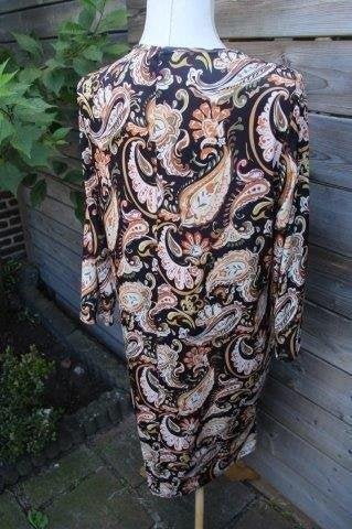 Jurk zwart/ bruin/ oranje Iz Naiz mt XL Vaste prijs OPRU, Zwart, Maat 46/48 (XL) of groter, Iz Naiz, Ophalen of Verzenden