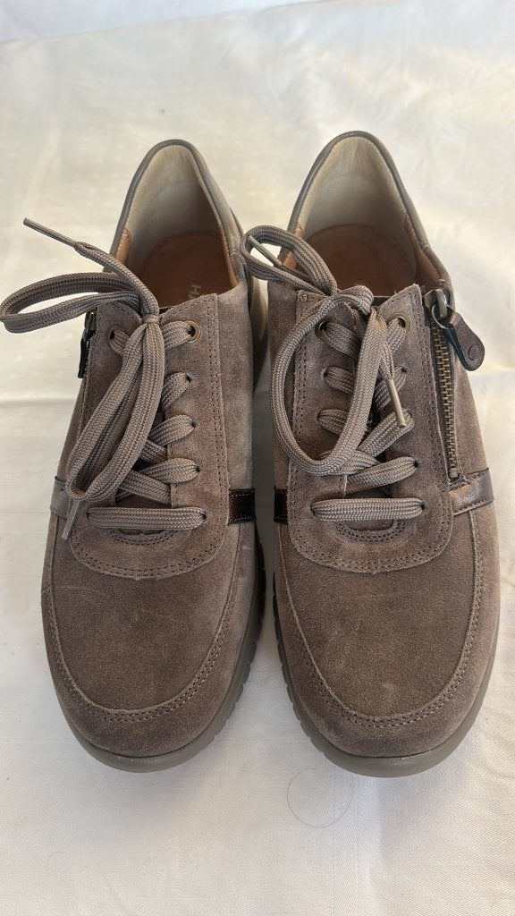 Hartjes sneakers, dames schoenen, veter + rits, mt 39, NIEUW, Bruin, Nieuw, Ophalen of Verzenden, Sneakers of Gympen