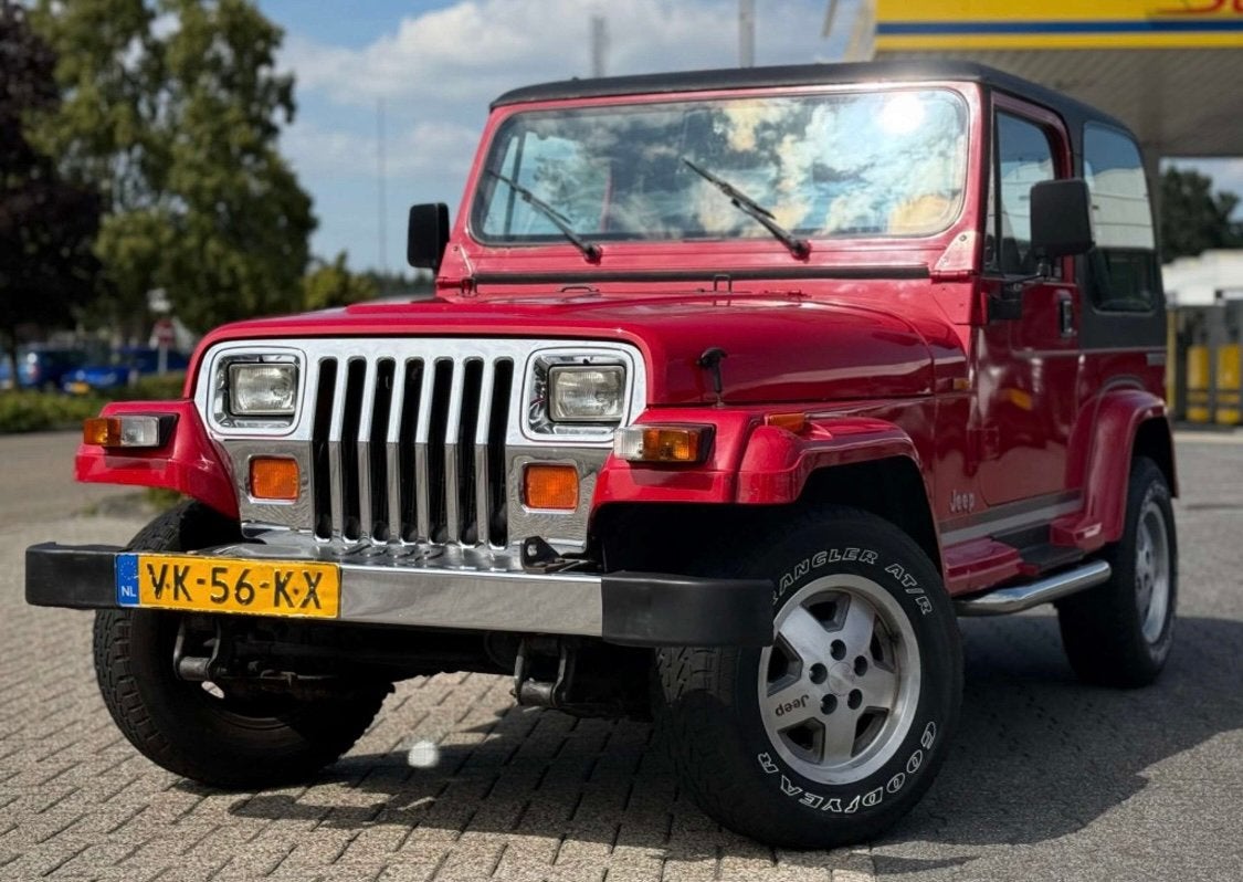 ‼️JEEP WRANGLER YJ 2.5 121PK 1 EIGENAAR ORG NL HARD/SOFTTOP, Auto's, Stof, 4 cilinders, Open dak, Bedrijf
