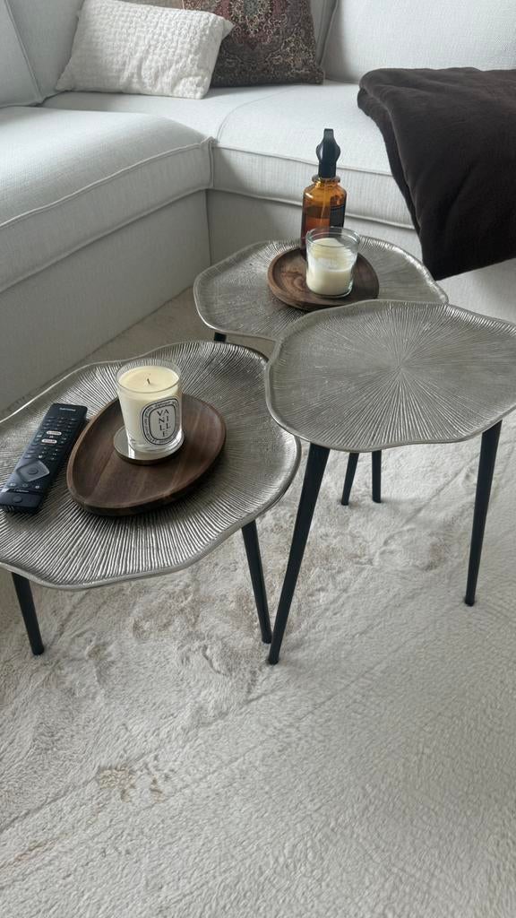 Salontafel, Huis en Inrichting, Tafels | Salontafels, 50 tot 100 cm, Rond, Ophalen of Verzenden, Zo goed als nieuw