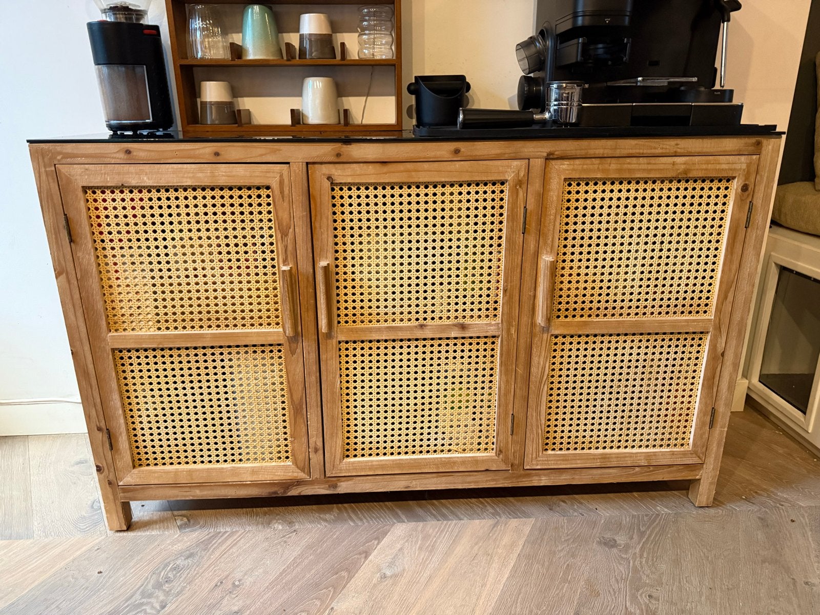 Webbing dressoir Bandung - naturel - 72x120x40 cm, Ophalen, 100 tot 150 cm, Zo goed als nieuw, 25 tot 50 cm