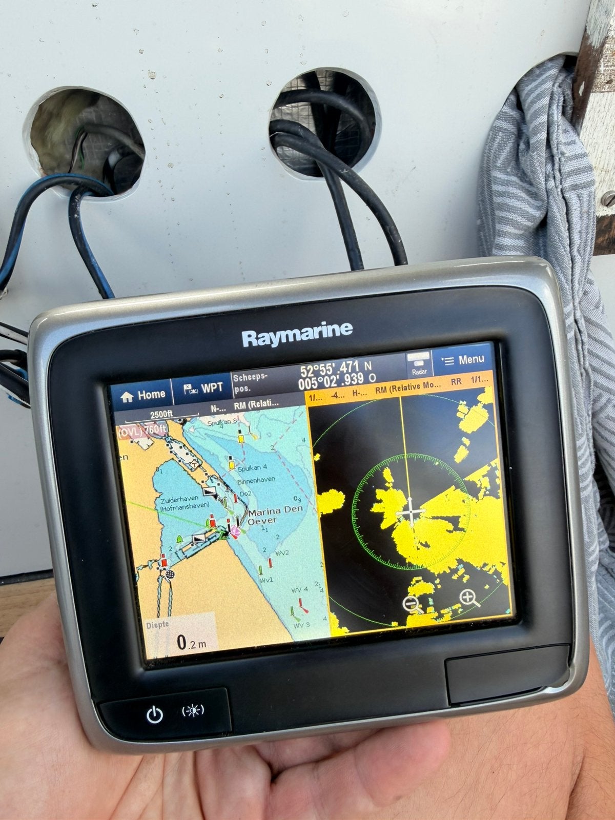 A65 Raymarine plotter, Watersport en Boten, Navigatiemiddelen en Scheepselektronica, Ophalen, Zo goed als nieuw