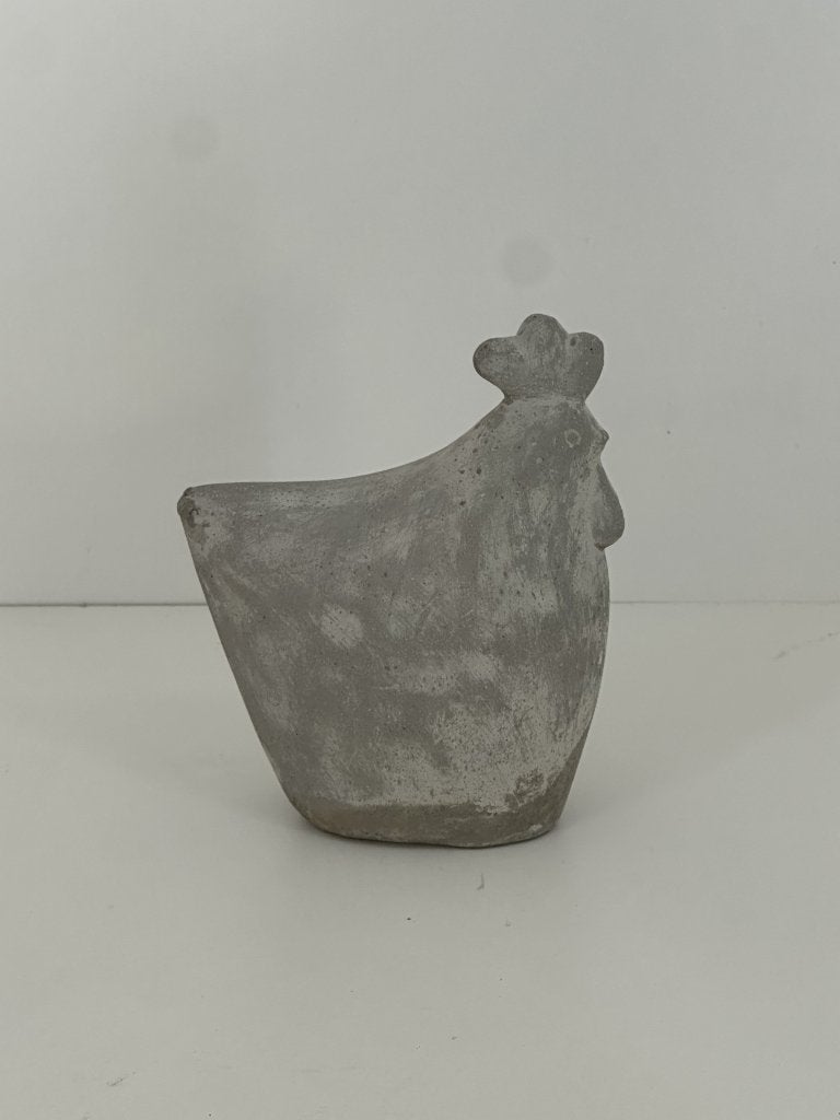 Betonnen kip decoratiebeeldje – €10, Ophalen of Verzenden, Gebruikt, Dier