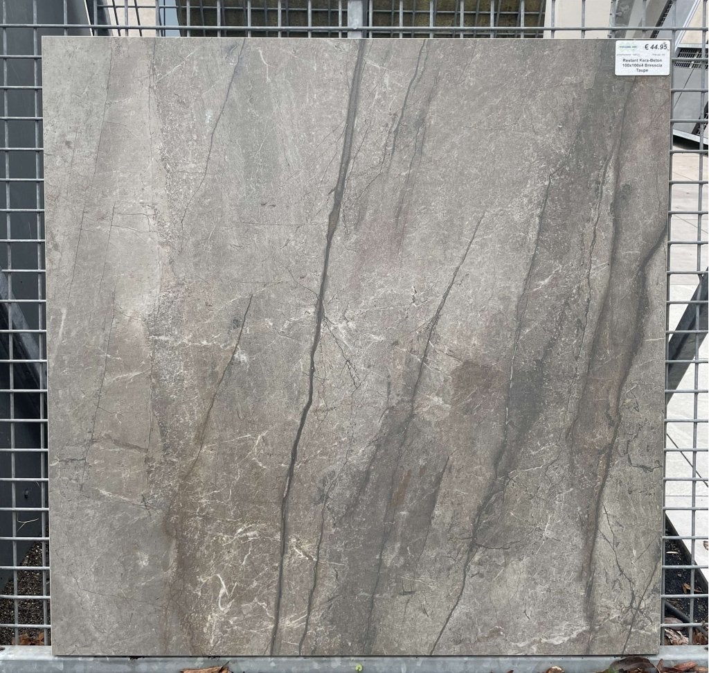 Restpartij GeoCeramica 100x100x4 Bresscia Taupe, Niet ingevuld, Keramiek, Niet ingevuld, Nieuw