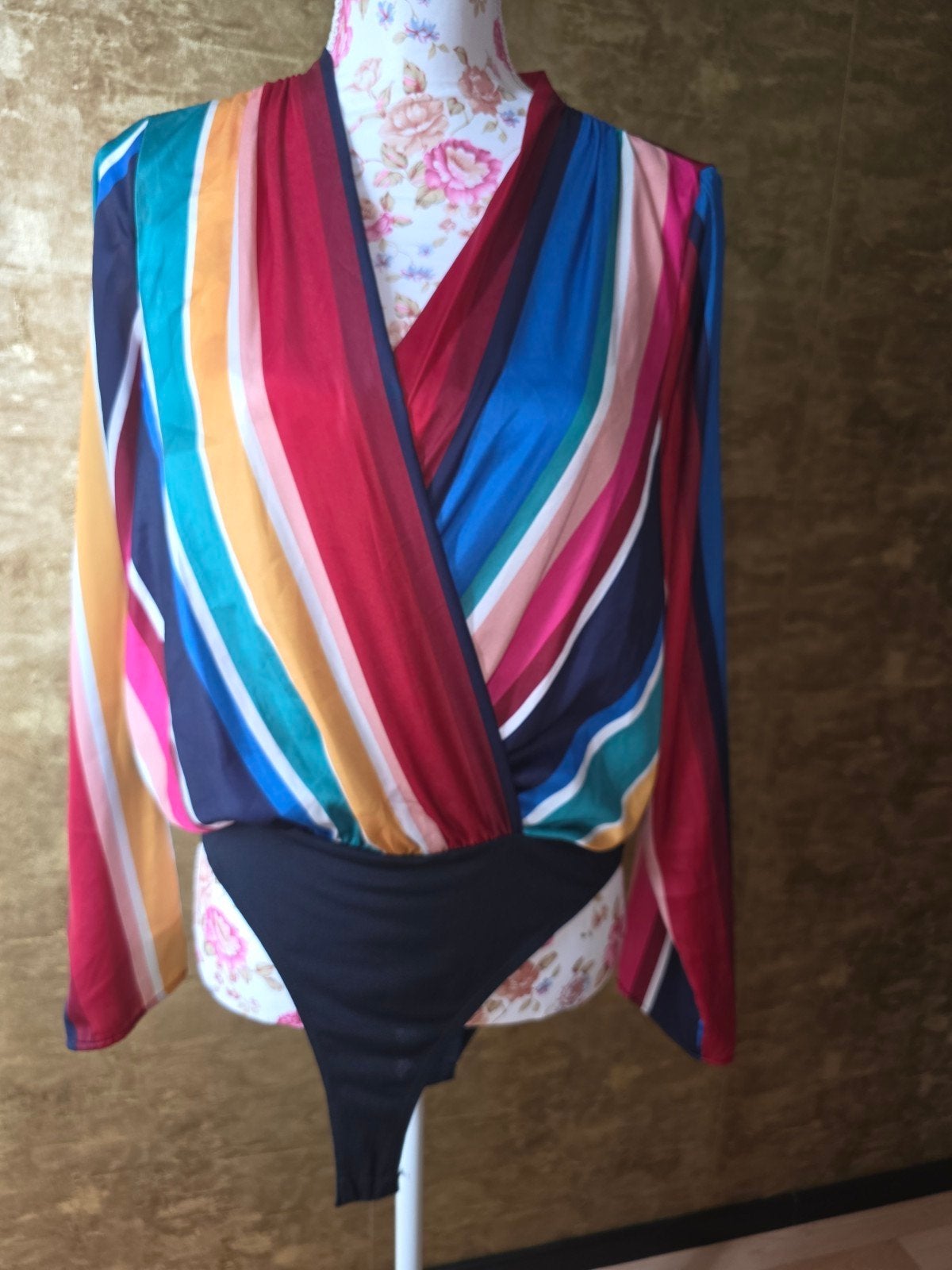 Primark Bodysuit met strepen - Maat M, Kleding | Dames, Tops, Maat 38/40 (M), Ophalen of Verzenden, Lange mouw, Gedragen