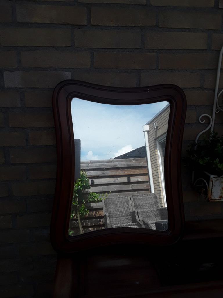 Oude spiegel, Ophalen, Rechthoekig, Minder dan 50 cm